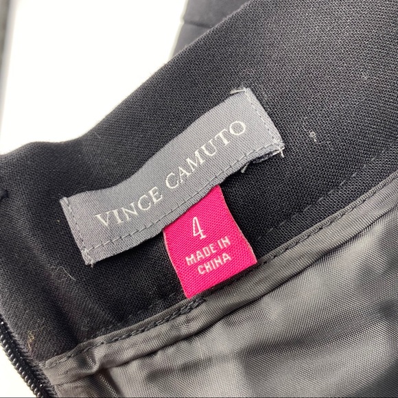 Vince Camuto Black Peplum Pencil Dress Skirt  4 - Picture 7 of 8